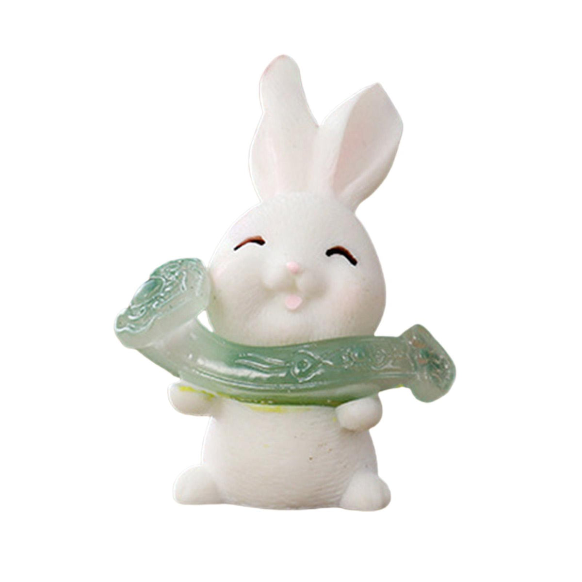 Maxbell Lovely Rabbit Ornament Statue Handmade Resin for Window Living Room Desktop Style E
