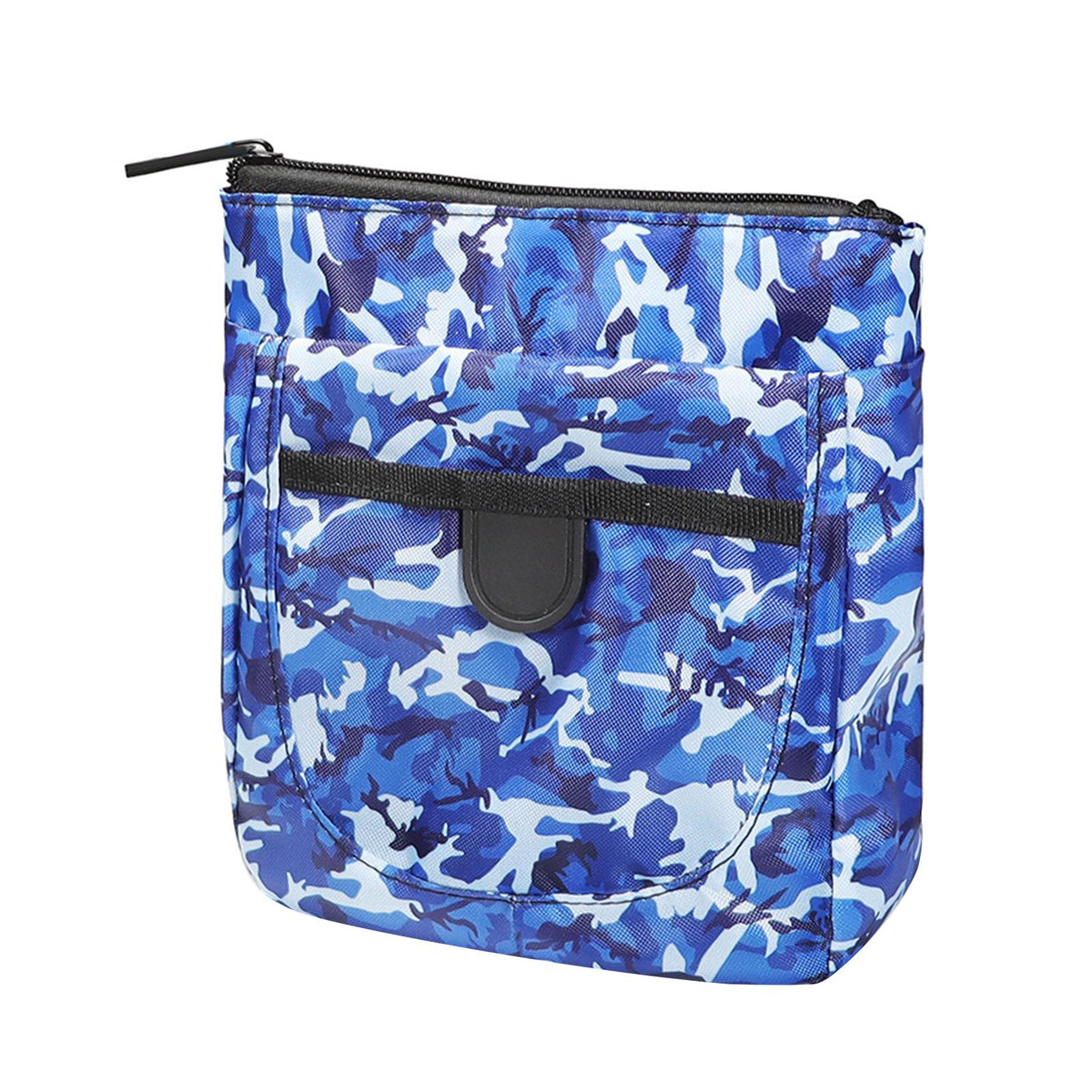 Maxbell Golf Ball Bag Pouch Polyester with 360 Degree Swivel Buckle Golf Tee Holder Colorful Blue