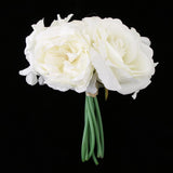 Maxbell Artificial Bridal Bouquet Flower Wedding Party Flower Girl Supply White