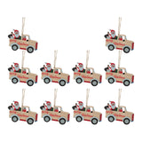 Maxbell 10Pcs Christmas Tree Decoration Pendant for Home Decor Santa and Car