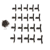 Maxbell 20x Jewellry Gift Box Wood Chests Spring Hinges Lid L 90 Degree Bronze