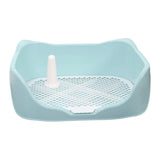 Maxbell Dog Potty Tray with Removable Post Size 40x36x14cm Dog Training Toilet Sky Blue