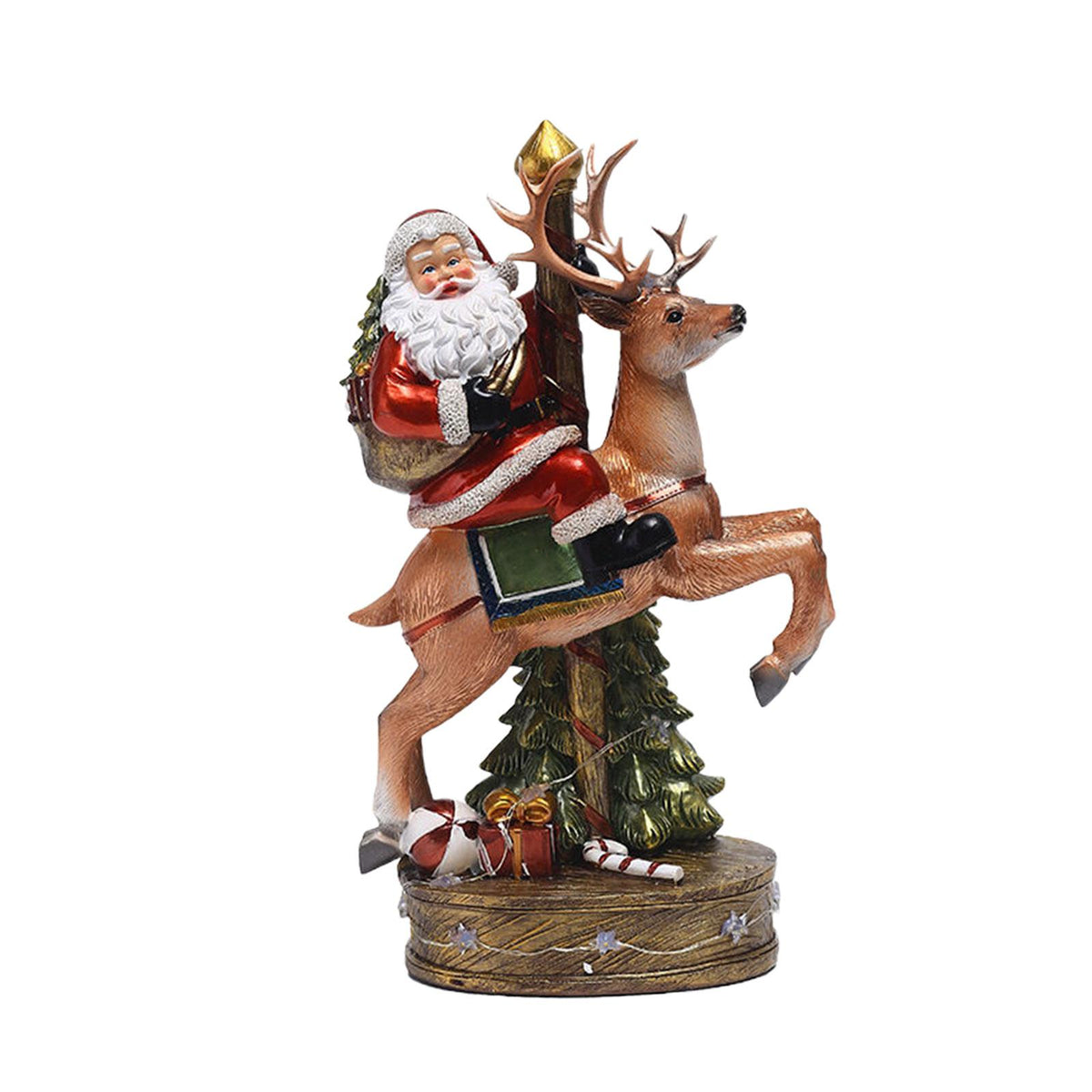 Maxbell Santa Statues Decoration with Lights for Office Desk Table Girls Boys