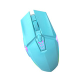 Maxbell USB Wired Mouse Silent Game Precise Positioning Ergonomic for Desktop Office Blue