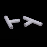 Maxbell 2 pcs 10mm Plastic Equal Tee Connector Barbed Pipe Fitting Air Water Hose Joiner