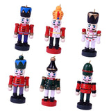 Maxbell 6x 7cm Nutcracker Figures Decor Figures Nutcracker Model for Bedroom Home
