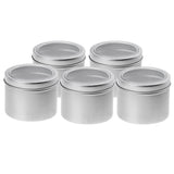 Max 5Pcs Aluminum Tin Storage Pot Candles Salves Containers Screw Lid 100ml