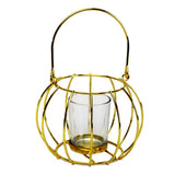 Max Nordic Style Metal Basket Candlestick Candle Holder C_Golden