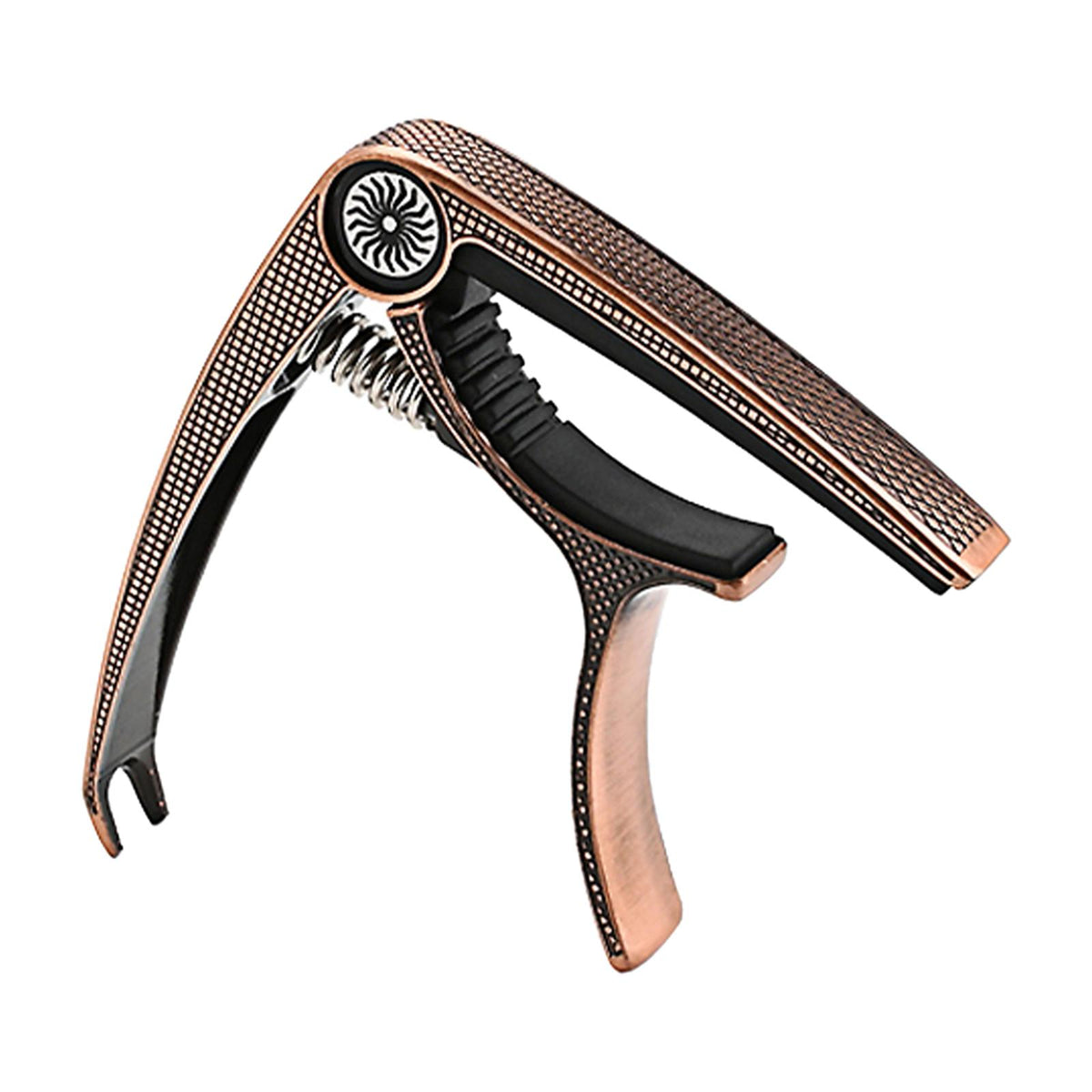 Maxbell Guitar Capo Acoustic Clip Quick Change Clamp Key for Electric Guitar Ukulele Copper