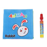 Maxbell Colorful Cloth Book with Magic Pen Learning Animals Developmental Baby Toys