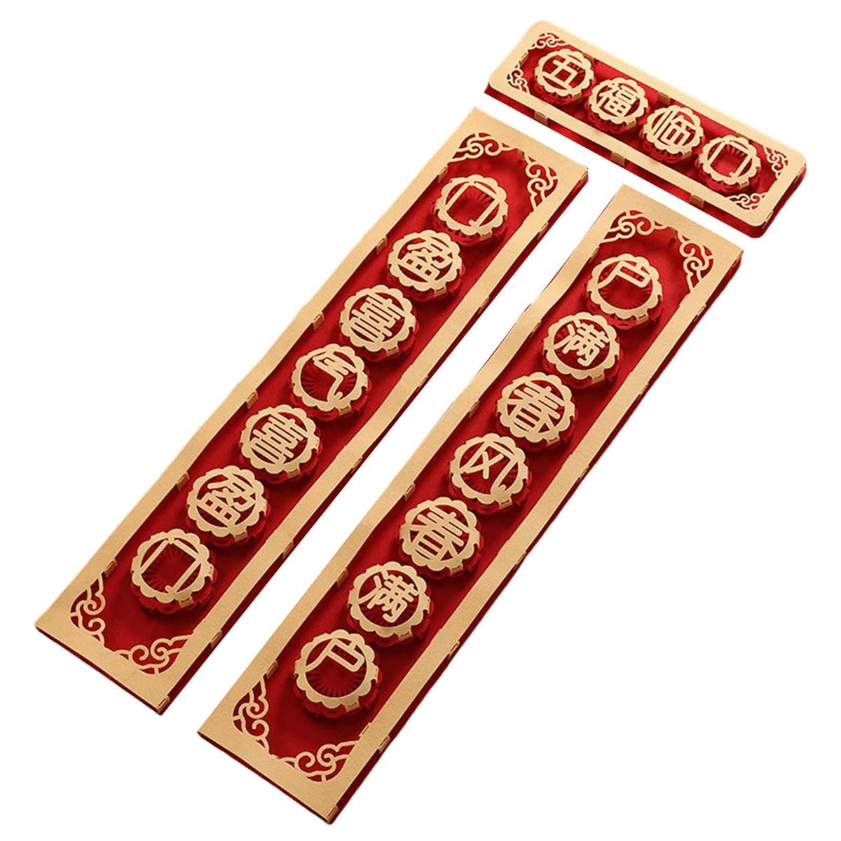 Maxbell Chinese New Year Spring Couplets Non Woven Fabric Bendable Red Color Durable Style D