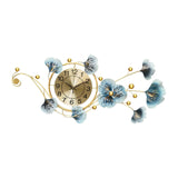 Maxbell European Wall Hanging Clocks Ginkgo Leaf for Restaurant Dining Room Home 82cmx37cm