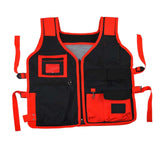 Maxbell Tool Vest Electrician Tool Vest for Carpenters for Outdoor Camping Household Red Black