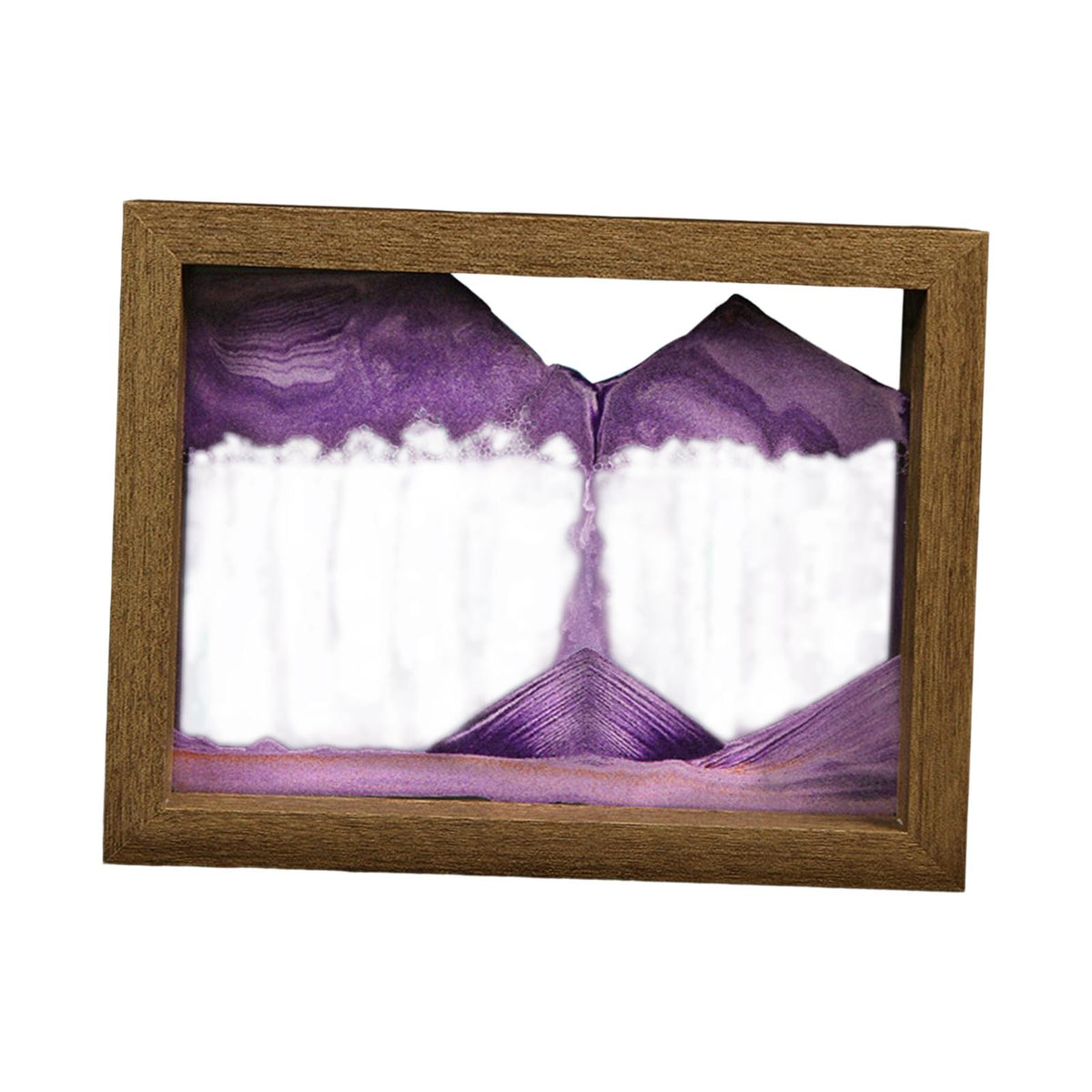 Maxbell Moving Sand Art Picture Hourglass Sandscapes Decoration for Living Room Photo Frame Purple