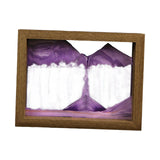 Maxbell Moving Sand Art Picture Hourglass Sandscapes Decoration for Living Room Photo Frame Purple