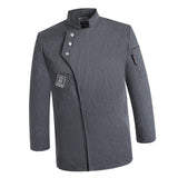 Maxbell Chef Coat Chef Clothing Catering for Food Service Men Women Gray