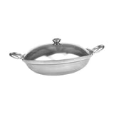 Maxbell Stainless Steel Pot with Lid Cookware Hotpot for Hiking Picnic Outdoor 27cmx7.5cm