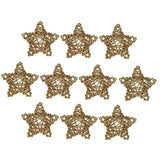 Maxbell 10Pcs Natural Wicker Rattan Vine Balls Wood Star Ornaments Party Decor 8cm