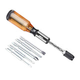 Maxbell Semi-automatic Rotating Screwdriver Hand Push Pull Ratchet  Yellow