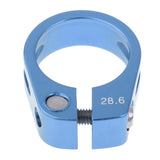 Maxbell Alloy SeatPost Clamp Fixed Screw Tube Bike Bicycle Seat Clip Blue 28.6mm