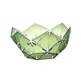 Maxbell Green Hollowed Out Fruit Basket Fruit Bowl Vegetables Holder Space Saving Snowflake Pattern