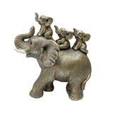 Maxbell Creative Elephant Statue Tabletop Resin for Festivals Dining Room Holidays Silver