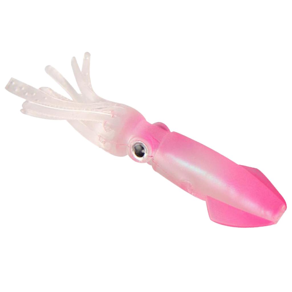 Max 2 Pieces Fishing Soft Artificial Squid Skirts Lures Baits - 8.5g Pink