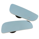 Max Maxb Pair Blind Spot Long Mirror Wide Angle Rearview Mirror Adjustable Blue