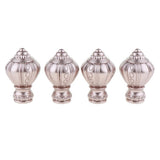 Maxbell 4Pcs Decorative Window Curtain Pole Rod End Cap Final Head 28mm Rose Gold
