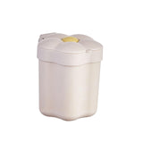 Maxbell Cute Desktop Trash Can Removable Container Fashion for Office Home Bathroom White