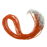 Maxbell 20 Pieces DIY Handmade Necklace Cord Wax Rope String Jewelry Making Orange