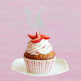 Maxbell 6pcs Bride Groom Cupcake Picks Cake Toppers Wedding Party Decorations Silver