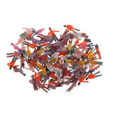 Maxbell 100Pcs Painted People Figures Miniatures for Train Railway Layout 1:300