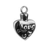 Maxbell Love Series Jewelry Stainless Steel Heart Shape Love Cremation Urn Keepsake Memorial Pendant Memorial Gift