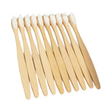 Maxbell Bamboo Toothbrushes Soft Bristles Disposable for Camping Business Trip White