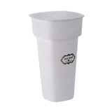 Maxbell Floral Bucket Floral Arrangement Desk Flower Vase for Indoor Wedding Porch White with Text