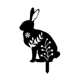 Maxbell Garden Stakes Rabbit acrylic Garden Statues Decorative for Outdoor Style D