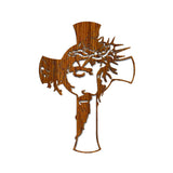 Maxbell Crucifix Statue Jesus Wall Hanging Wooden Cross for Bedroom Home Living Room