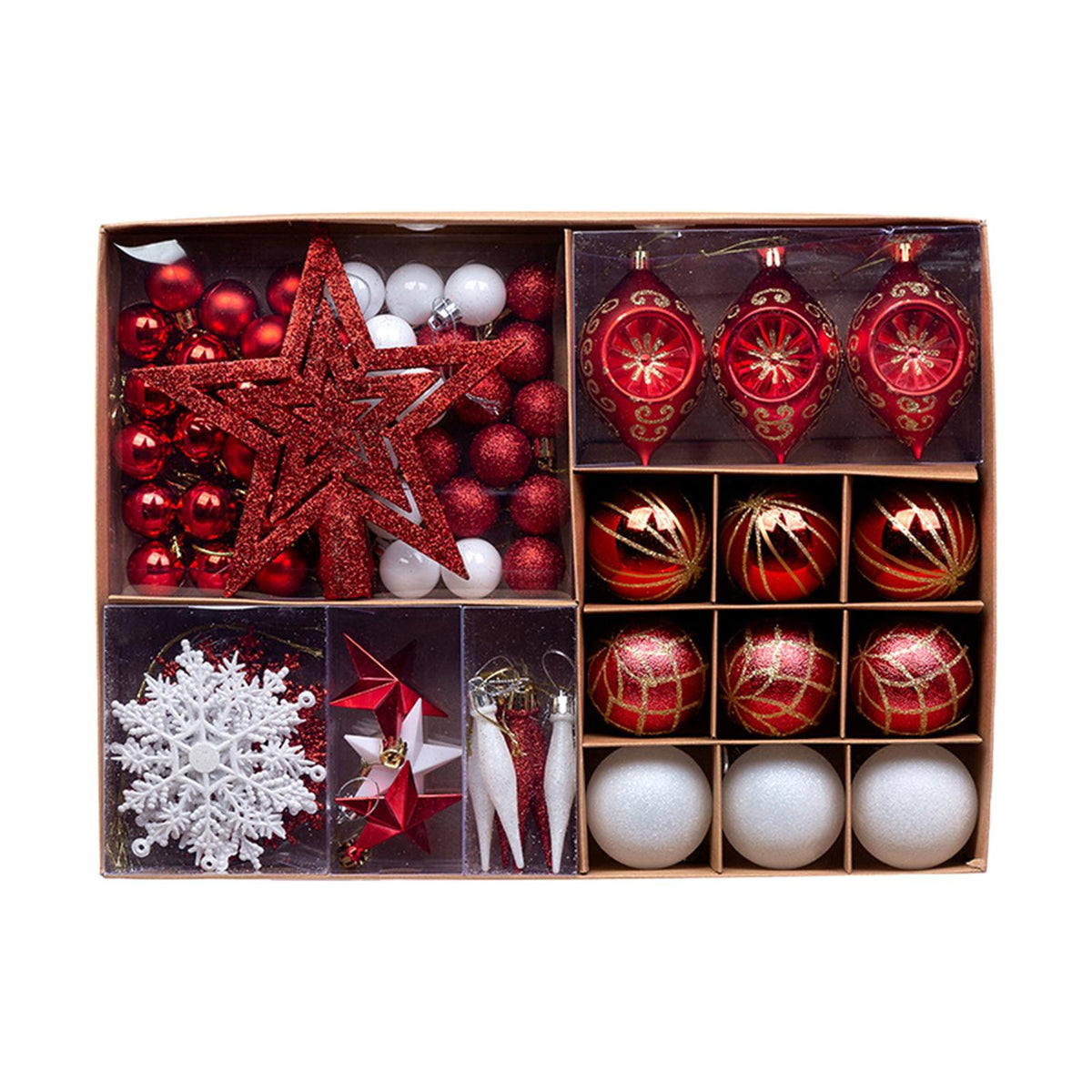 Maxbell 68 Pieces Christmas Ball Ornament Charm Pendants for Festival Decorative