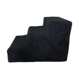Maxbell Cat Pet Ramp Ladder Washable Dog 3 Steps Ladder for Climbing up Dogs Black