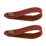 Max 2 Pieces Acoustic Guitar Headstock Straps Button Hook Brown