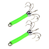 Max 2pcs Sea Fishing Squid Octopus Hook Saltwater Fishing Lure Hard Bait Green