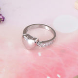 Maxbell Love Heart Memorial Ring Ash Holder Charm Cremation Jewelry Finger Ring 10