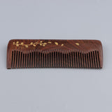 Maxbell 5" Premium Hand Made Wide Teeth Wood Comb Pocket Hair Brush Coarse Men Gift Plants