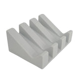 Maxbell Soap Dish Drain Tray Durable Drainer Storage for Bathtub Bath Decoration Light Gray