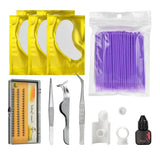 Max Professional Eyelash Extensions Practice Set Grafting Eyelash Tools Kit Purple