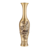 Maxbell Handcrafted Brass Vase Artistic Tabletop Vases for Home Entryway Decoration