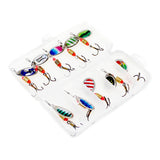 Max 10Packs Sequins Baits Artificial Lures with Treble Hooks &Organizer Box