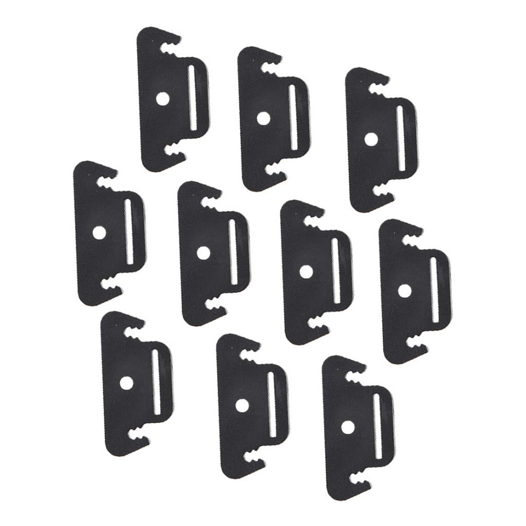 Max 10pcs Camping Tent Rope Fastener Guyline Tensioner Rope Adjuster Black