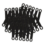 Maxbell 30Pcs Non-Slip Silicone Clothes Hanger Grips Clothing Hanger Strips Black L